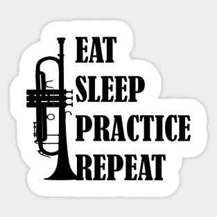 Eat Sleep Practice Repeat: Trumpet Sticker